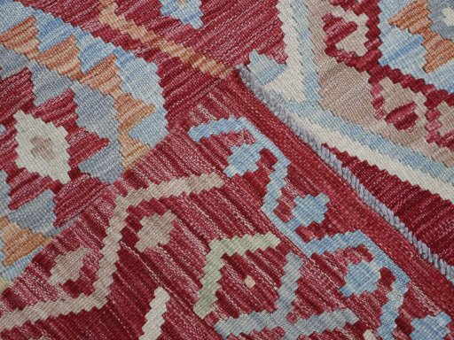 Surface texture of New Modern Design rug with natural Wool and intricate pattern