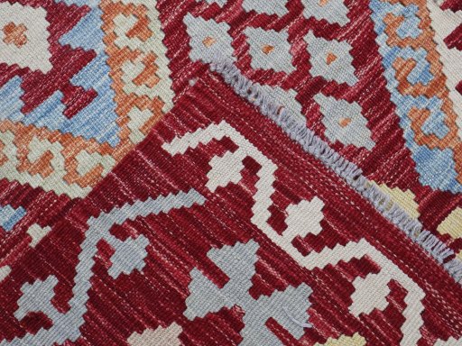 Surface texture of New Modern Design rug with natural Wool and intricate pattern