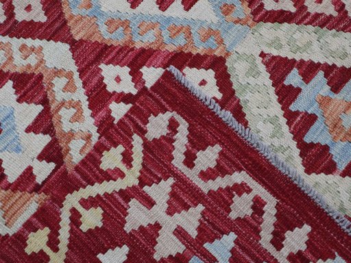 Surface texture of New Modern Design rug with natural Wool and intricate pattern