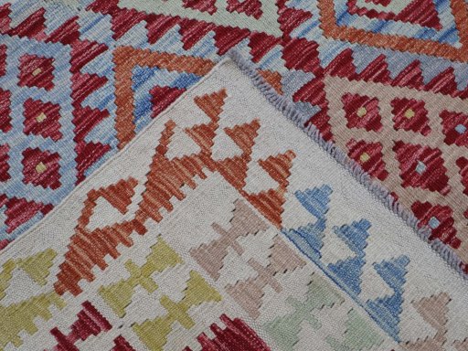 Surface texture of New Modern Design rug with natural Wool and intricate pattern