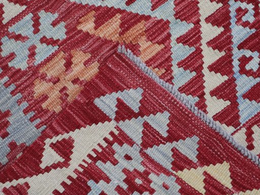 Surface texture of New Modern Design rug with natural Wool and intricate pattern