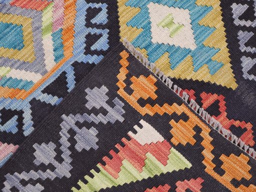 Surface texture of New Modern Design rug with natural Wool and intricate pattern
