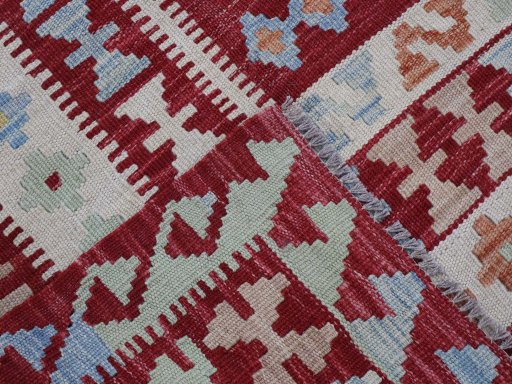 Surface texture of New Modern Design rug with natural Wool and intricate pattern