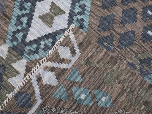Surface texture of New Modern Design rug with natural Wool and intricate pattern