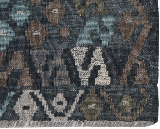 Close-up detail of New Modern Design rug from Pakistan showing Wool weave
