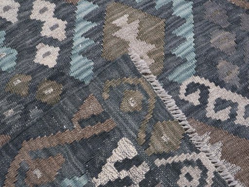 Surface texture of New Modern Design rug with natural Wool and intricate pattern