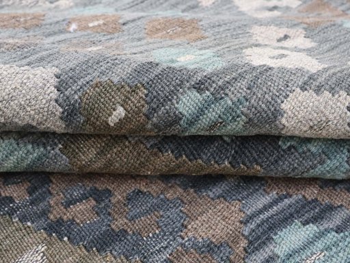 Close-up detail of New Modern Design rug from Pakistan showing Wool weave