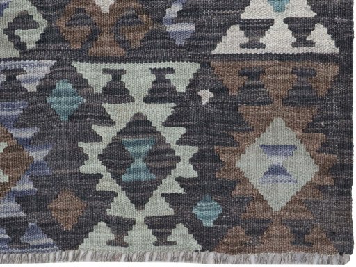 Close-up detail of New Modern Design rug from Pakistan showing Wool weave