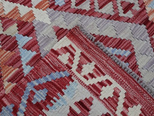 Surface texture of New Modern Design rug with natural Wool and intricate pattern