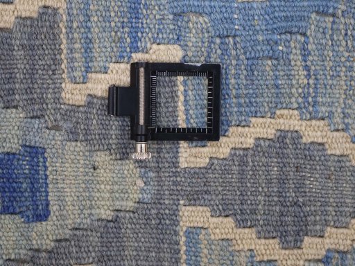 Corner detail of New Modern Design rug showing border pattern and Wool pile