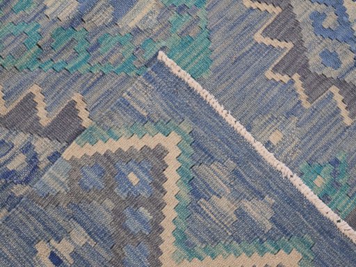 Surface texture of New Modern Design rug with natural Wool and intricate pattern