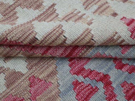 Close-up detail of New Modern Design rug from Pakistan showing Wool weave