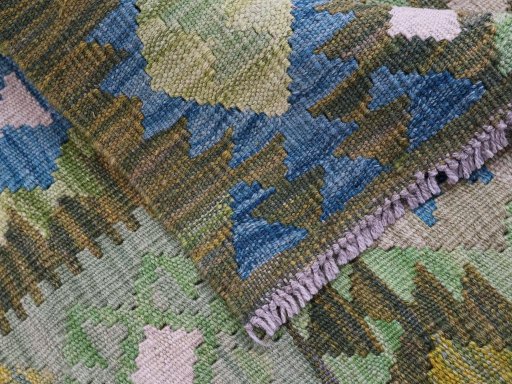 Surface texture of New Modern Design rug with natural Wool and intricate pattern