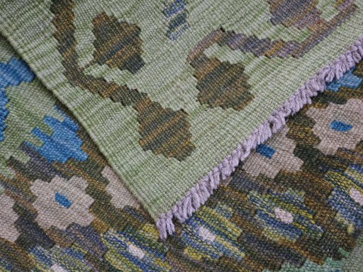 Surface texture of New Modern Design rug with natural Wool and intricate pattern