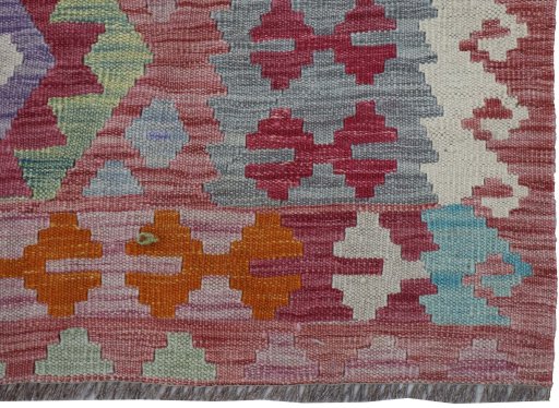 Surface texture of New Modern Design rug with natural Wool and intricate pattern