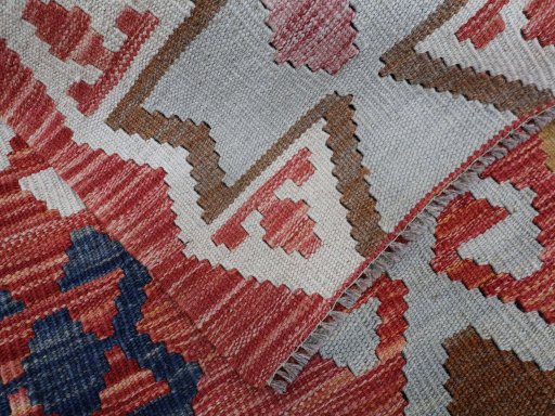 Surface texture of New Modern Design rug with natural Wool and intricate pattern