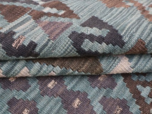 Close-up detail of New Modern Design rug from Pakistan showing Wool weave