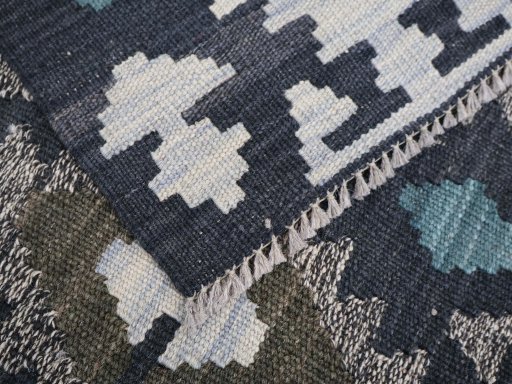 Surface texture of New Modern Design rug with natural Wool and intricate pattern
