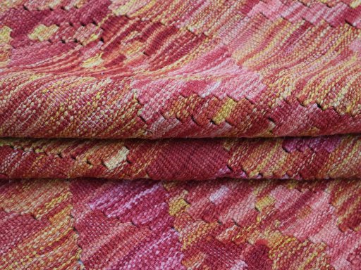 Close-up detail of New Modern Design rug from Pakistan showing Wool weave