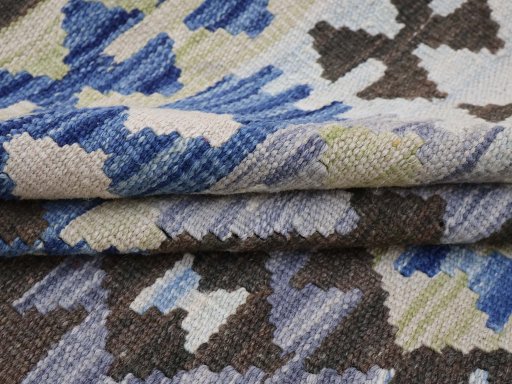 Close-up detail of New Modern Design rug from Pakistan showing Wool weave