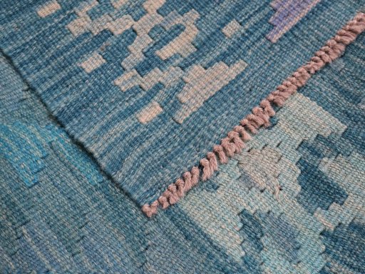 Surface texture of New Modern Design rug with natural Wool and intricate pattern