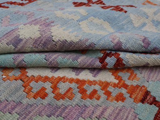 Close-up detail of New Modern Design rug from Pakistan showing Wool weave