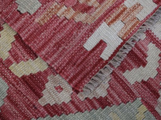 Surface texture of New Modern Design rug with natural Wool and intricate pattern