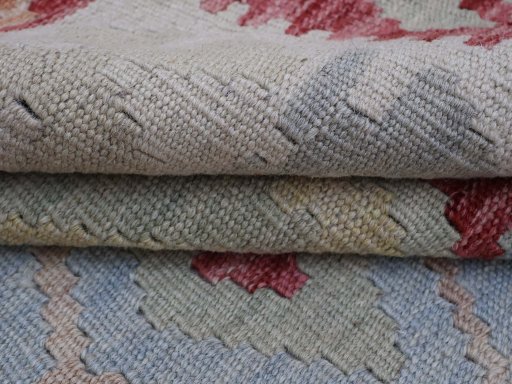 Close-up detail of New Modern Design rug from Pakistan showing Wool weave