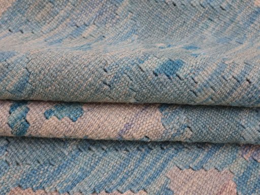 Close-up detail of New Modern Design rug from Pakistan showing Wool weave