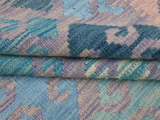 Close-up detail of New Modern Design rug from Pakistan showing Wool weave
