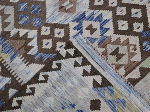 Surface texture of New Modern Design rug with natural Wool and intricate pattern
