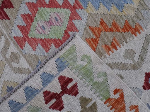 Surface texture of New Modern Design rug with natural Wool and intricate pattern