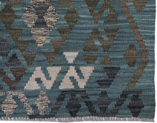Close-up detail of New Modern Design rug from Pakistan showing Wool weave