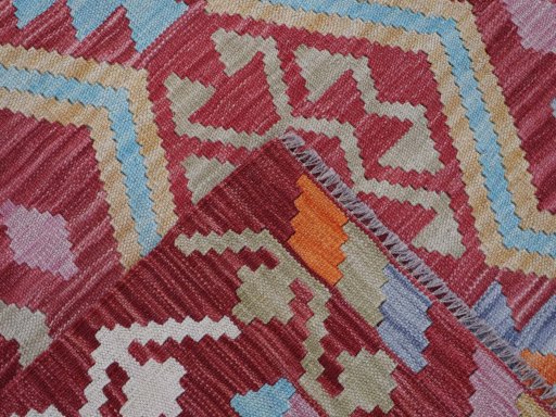 Surface texture of New Modern Design rug with natural Wool and intricate pattern