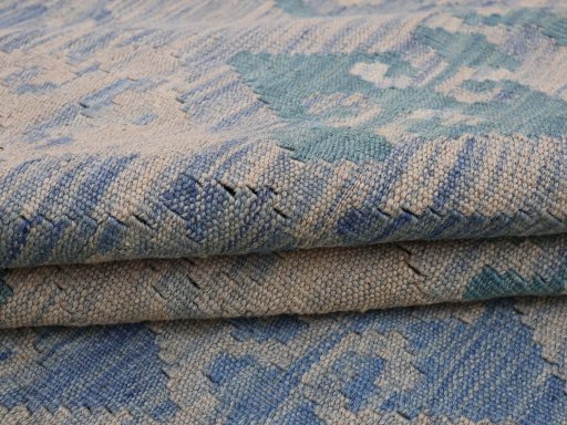 Close-up detail of New Modern Design rug from Pakistan showing Wool weave