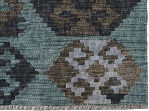 Close-up detail of New Modern Design rug from Pakistan showing Wool weave