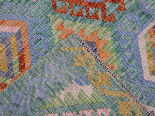 Surface texture of New Modern Design rug with natural Wool and intricate pattern