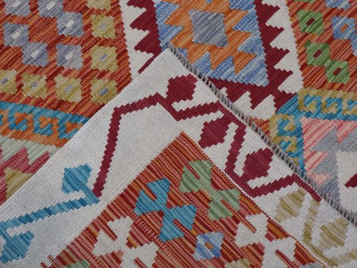 Surface texture of New Modern Design rug with natural Wool and intricate pattern