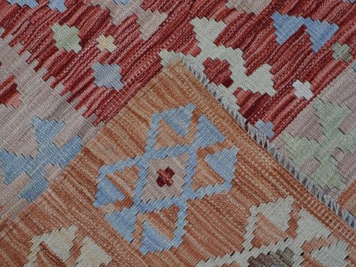 Surface texture of New Modern Design rug with natural Wool and intricate pattern