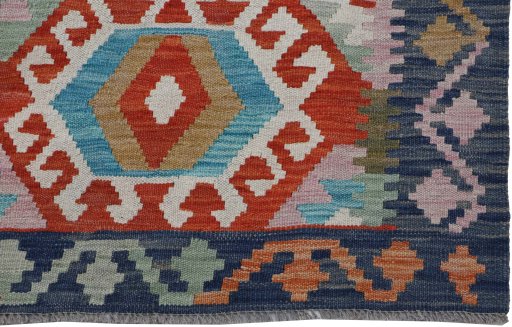 Close-up detail of New Modern Design rug from Pakistan showing Wool weave