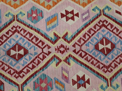 Central medallion detail of New Modern Design rug from Pakistan