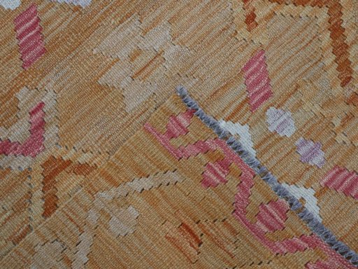 Surface texture of New Modern Design rug with natural Wool and intricate pattern
