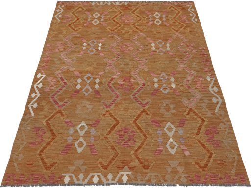 Full view of New Modern Design rug from Pakistan, 199 × 157 cm in Multi Color tones