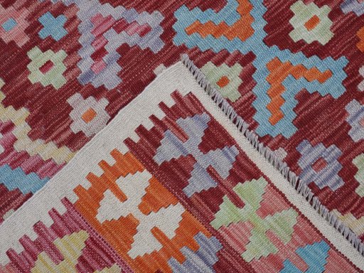 Surface texture of New Modern Design rug with natural Wool and intricate pattern