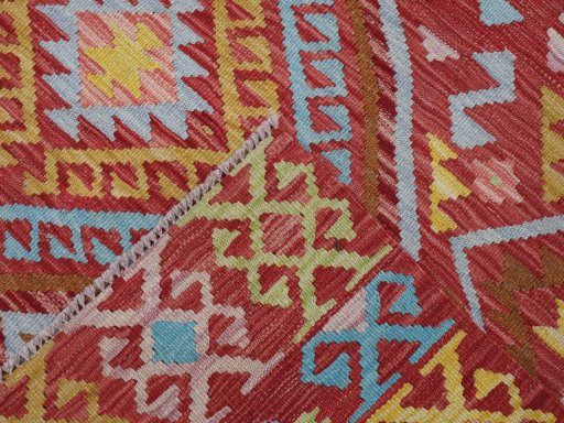 Surface texture of New Modern Design rug with natural Wool and intricate pattern