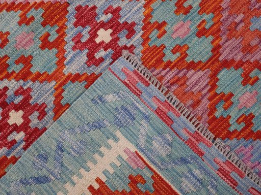 Surface texture of New Modern Design rug with natural Wool and intricate pattern