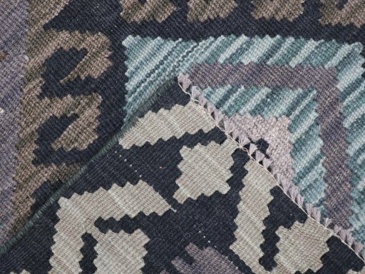 Surface texture of New Modern Design rug with natural Wool and intricate pattern