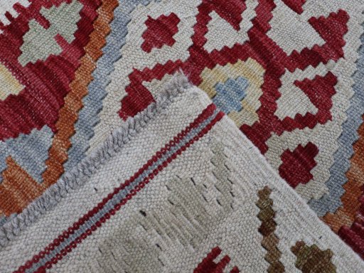 Surface texture of New Modern Design rug with natural Wool and intricate pattern