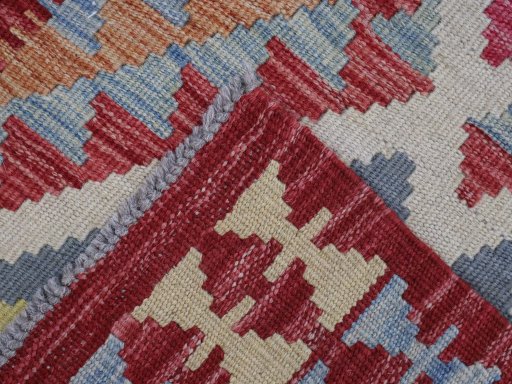 Surface texture of New Modern Design rug with natural Wool and intricate pattern
