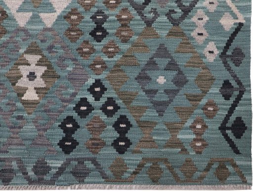 Close-up detail of New Modern Design rug from Pakistan showing Wool weave